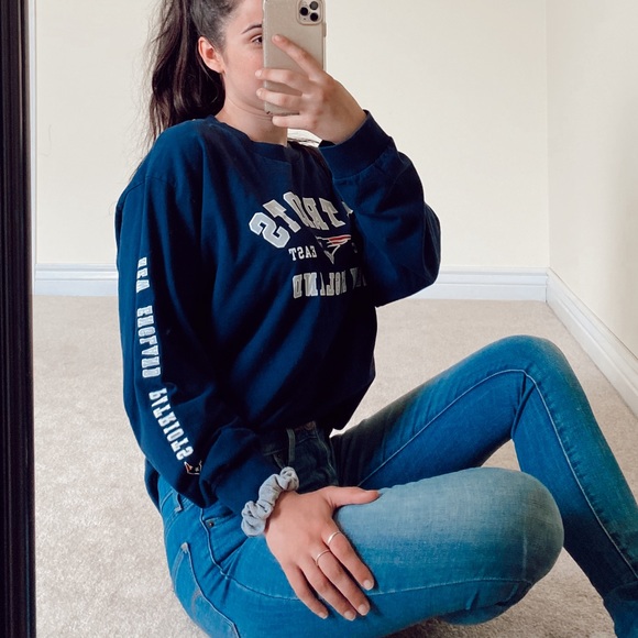 NFL New England Patriots Navy Long Sleeve Tee - Picture 7 of 8